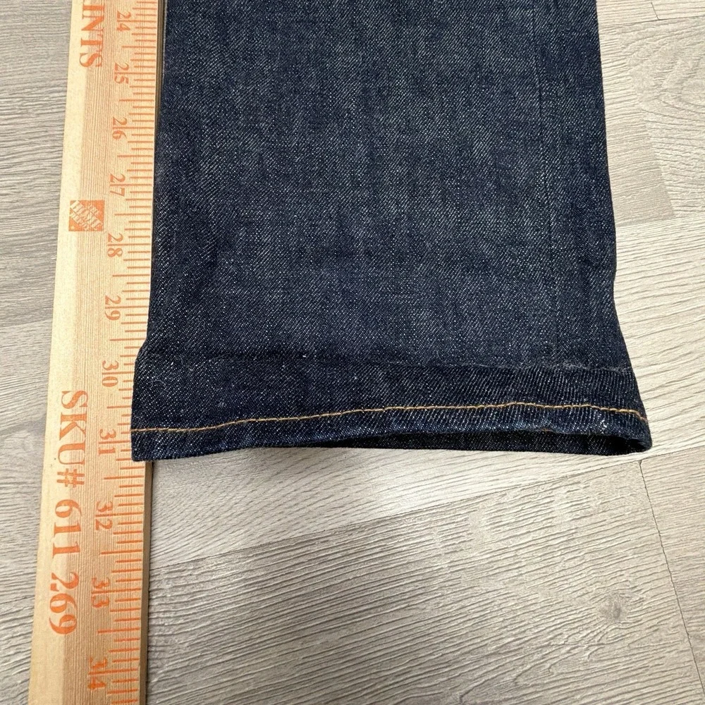 Crew Wallace & Barnes Slim Raw Japan Selvedge Jeans Mens 34x31 Tag 33 Denim